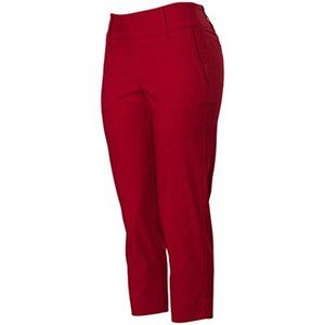 Swing Control Fairway Crop Capri Golf Pant Red NWT